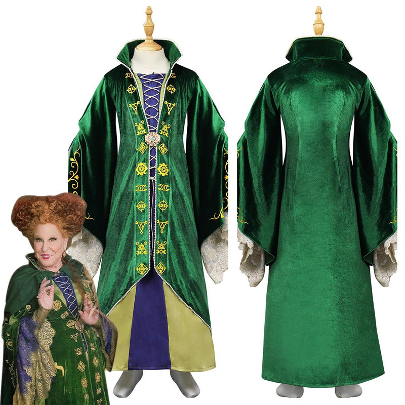 Kids Children Hocus Pocus 2 Winifred Sanderson Cosplay Costume Dress Outfits Halloween Carnival Suit