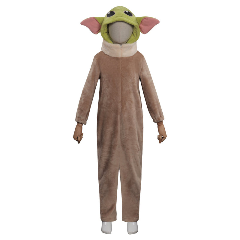 The Mandalorian Baby Yoda Jumpsuit Sleepwear Cosplay Costume for Kids Children