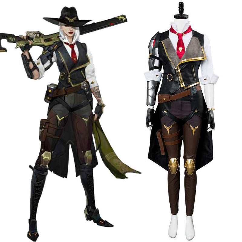 Overwatch Ashe Elizabeth Caledonia Outfit Halloween Carnival Suit Cosplay Costume