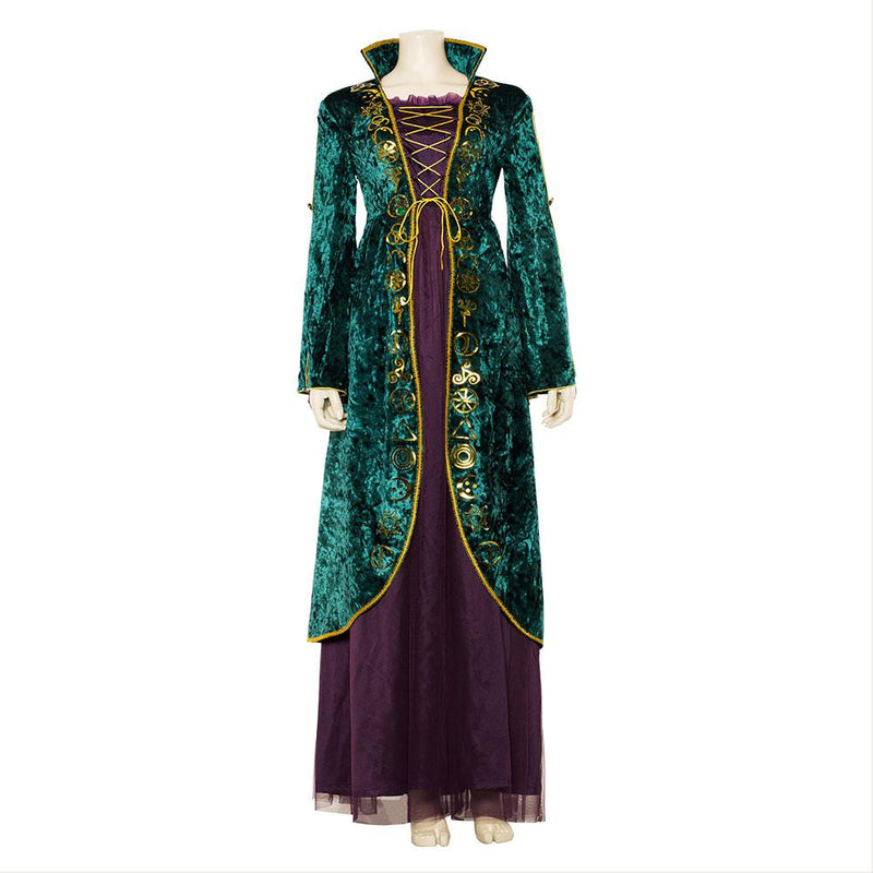 Hocus Pocus Winifred Sanderson Outfit Halloween Carnival Cosplay Costume