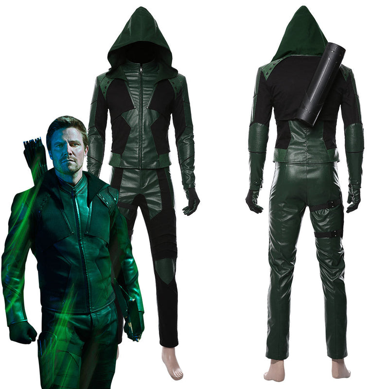 Green Arrow Season 8 Oliver Queen Outfit Cosplay Costume