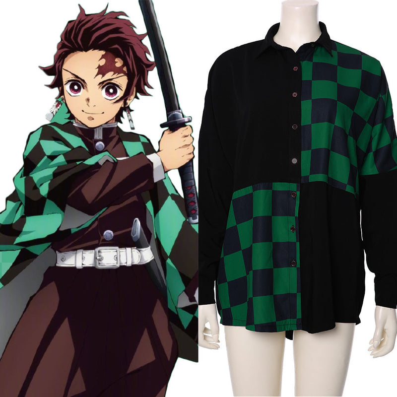 Demon Slayer: Kimetsu no Yaiba Tanjirou/Tanjiro Kamado Shirt Cosplay Costume