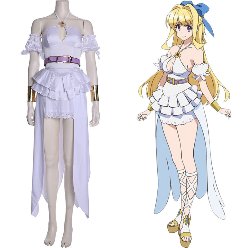 Cautious Hero: The Hero Is Overpowered but Overly Cautious Goddess Lisita Dress Cosplay Costume