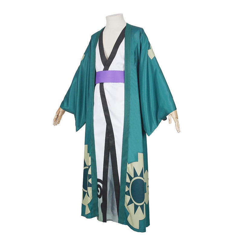 One Piece Roronoa Zoro Kimono Robe Full Suit Outfit Halloween Carnival Costume Cosplay Costume