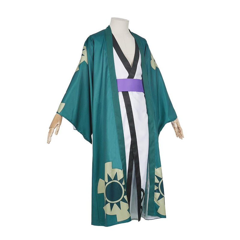 One Piece Roronoa Zoro Kimono Robe Full Suit Outfit Halloween Carnival Costume Cosplay Costume