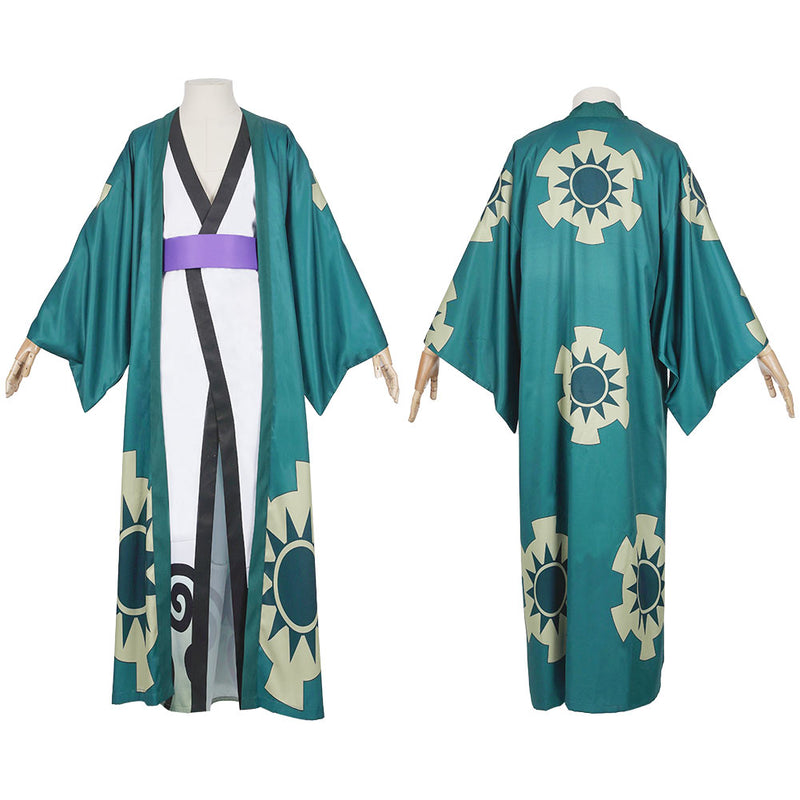 One Piece Roronoa Zoro Kimono Robe Full Suit Outfit Halloween Carnival Costume Cosplay Costume