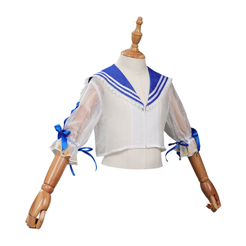 Kids Children Sailor Moon Tsukino Usagi Cosplay Costume Summer Sun Protection Coat