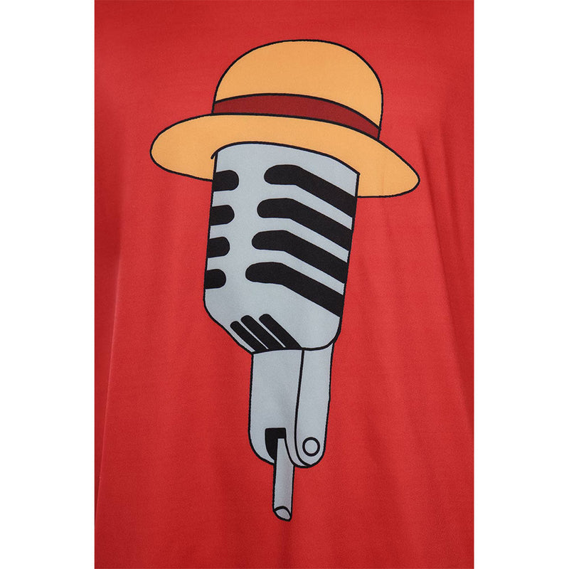 One Piece Movie Red Luffy Cosplay T-shirt Men Women Summer Short Sleeve Shirt