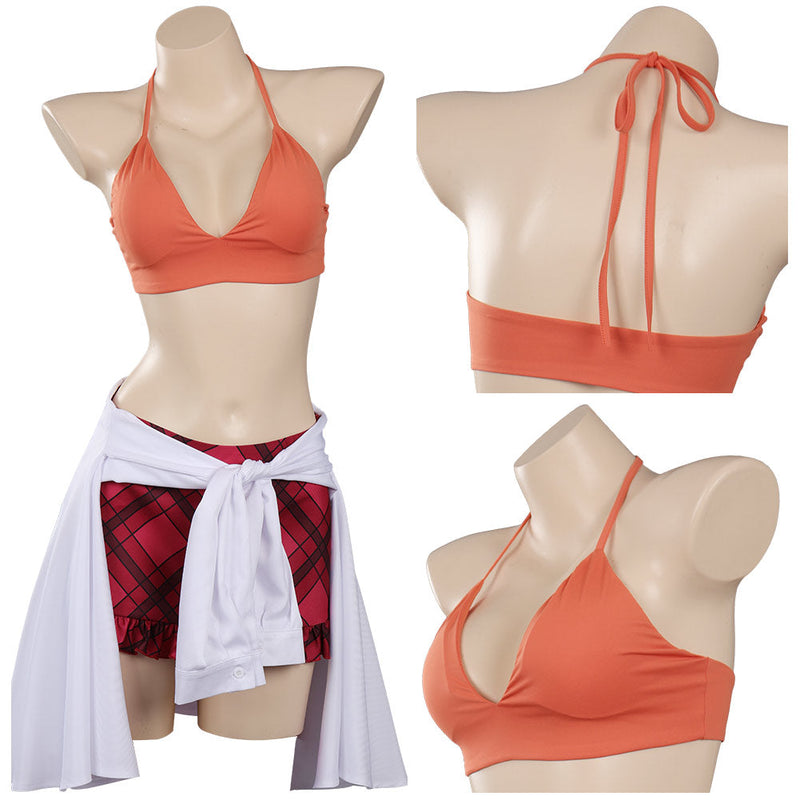 One Piece Film: Red Nami Cosplay Costume Top Skirt Outfits Halloween Carnival Suit