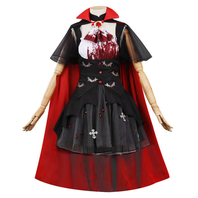 Chainsaw Man Power Cosplay Costume Vampire Maid Dress Cloak Outfits Halloween Carnival Suit