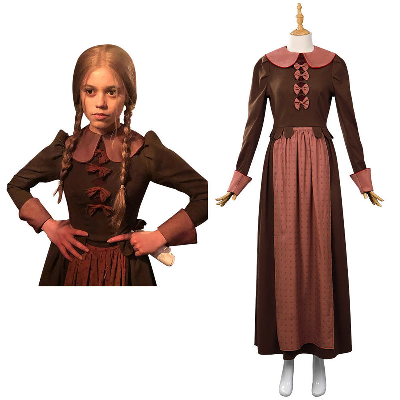 Wednesday (2022) Wednesday Addams Goody Addams Cosplay Costume Vintage Dress  Outfits Halloween Carnival Suit
