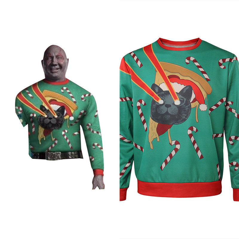 The Guardians of the Galaxy Holiday Special Drax Long Sleeve Sweatshirt Cosplay Costume Outfits
