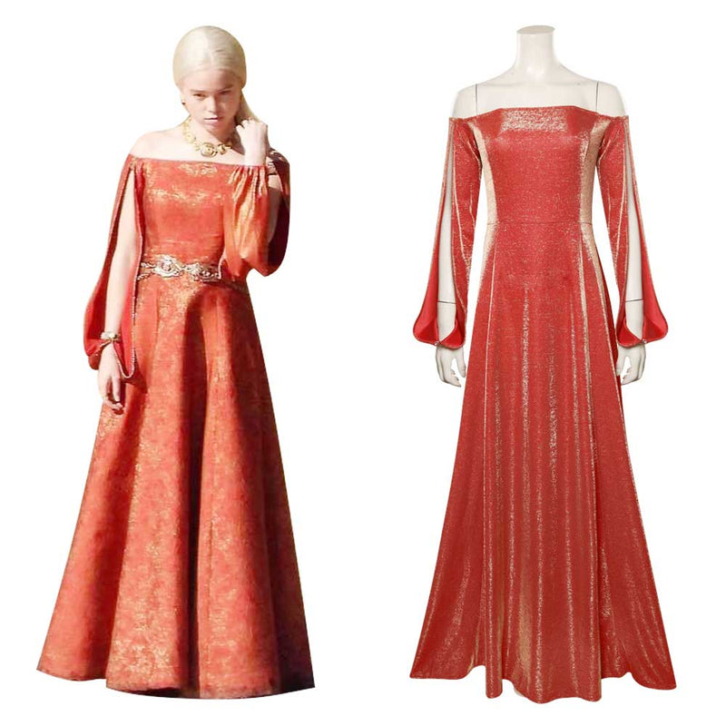 House of the Dragon - Rhaenyra Targaryen Dress Outfits Halloween Carnival Suit