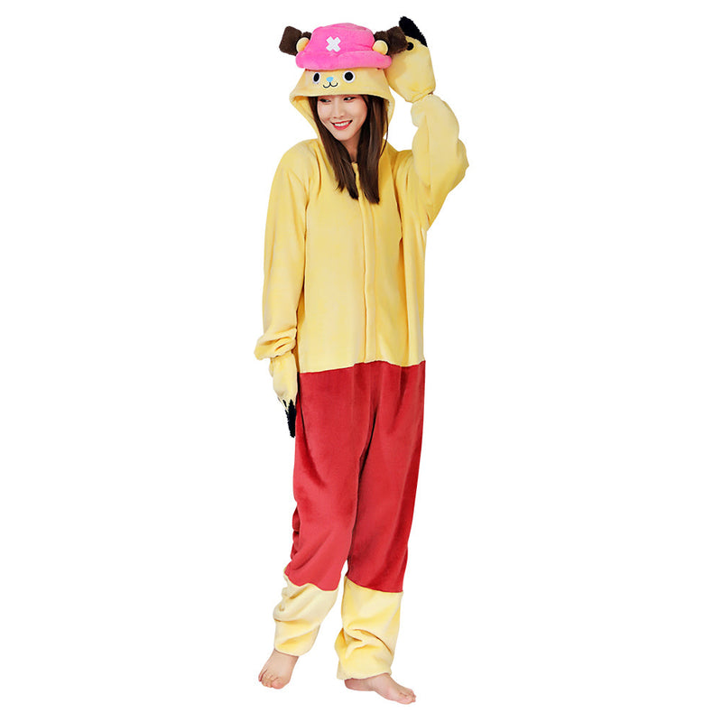 Anime One piece ·Chopper Pajama Adult Unisex Onesies Polyester Sleepwear Pyjamas Halloween Carnival Costume Cosplay Costume