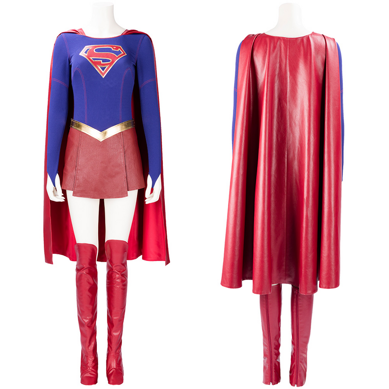 Supergirl Superwoman Kara Danvers Outfit Cosplay Costume Adult