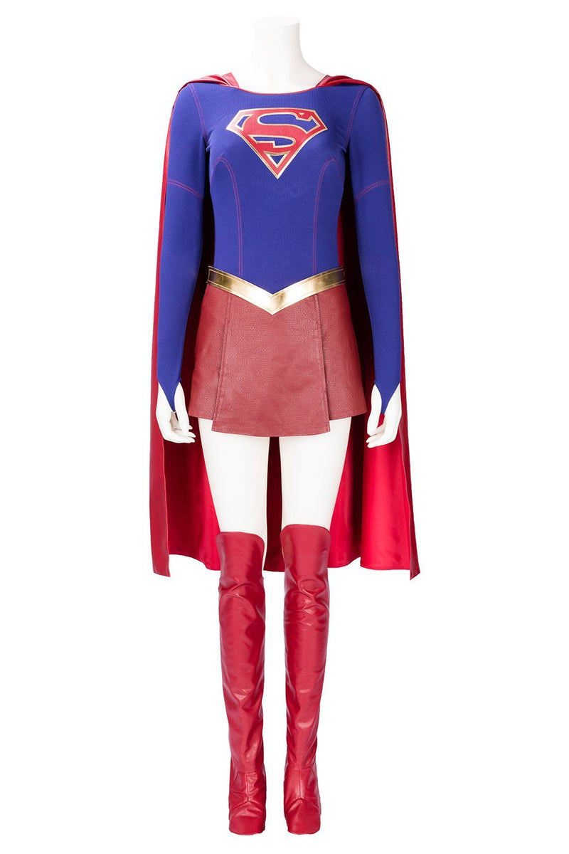 Supergirl Superwoman Kara Danvers Outfit Cosplay Costume Adult