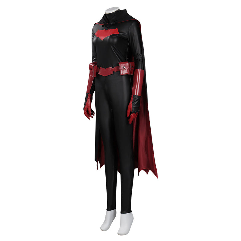 Catwoman: Hunted - Batwoman Cosplay Costume Jumpsuit Cloak Outfits Halloween Carnival Suit