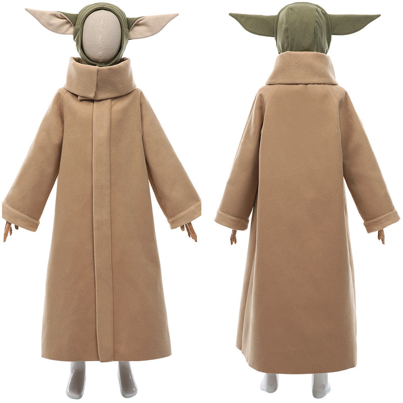 The Mandalorian Season 2-Baby Yoda Grogu Coat Headgear Cosplay Costume For Kids