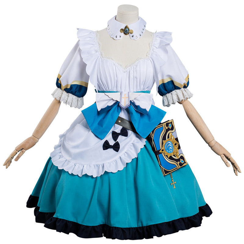 Genshin Impact Barbara Maid Dress Outfits Halloween Carnival Suit Cosplay Costume