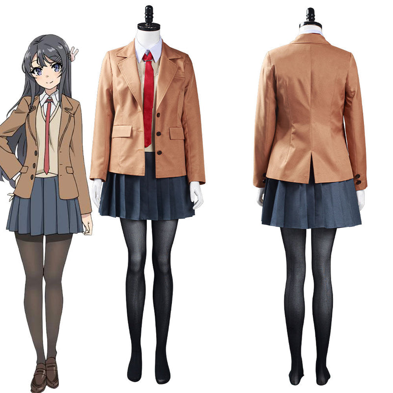 Rascal Does Not Dream of Bunny Girl Azusagawa Sakuta/Sakurajima Mai School Uniform Outfits Halloween Carnival Suit Cosplay Costume