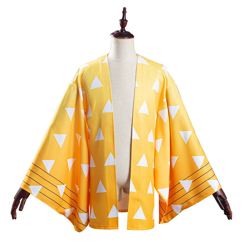 Demon Slayer: Kimetsu no Yaiba Agatsuma Zenitsu Kimono Coat Cosplay Costume