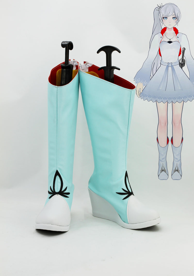 RWBY White Trailer Weiss Schnee Cosplay Boots Shoes