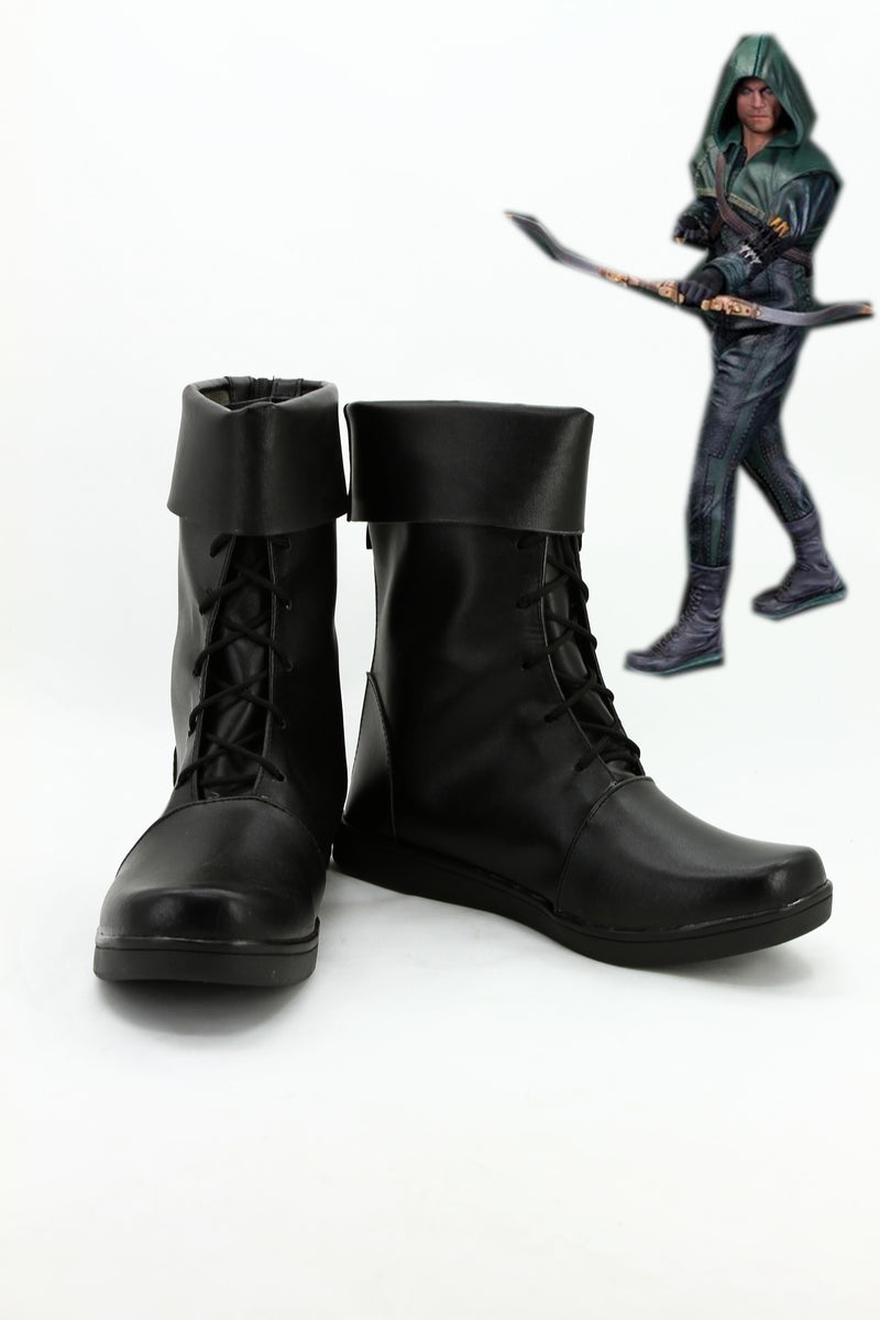 Green Arrow Cosplay Boots Shoes Custom Made