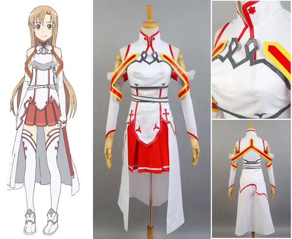 Sword Art Online SAO Asuna Cosplay Costume