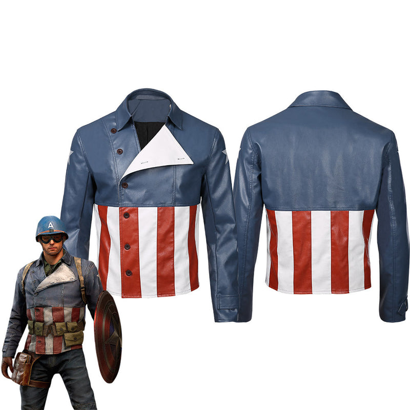 Avengers Game-Captain America Jacket Coat Cosplay Costume