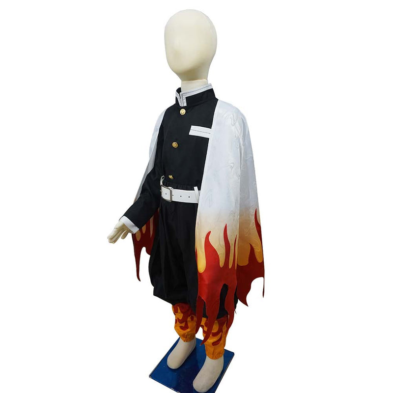 Demon Slayer Rengoku Kyoujurou Kids Children Outfits Halloween Carnival Suit Cosplay Costume