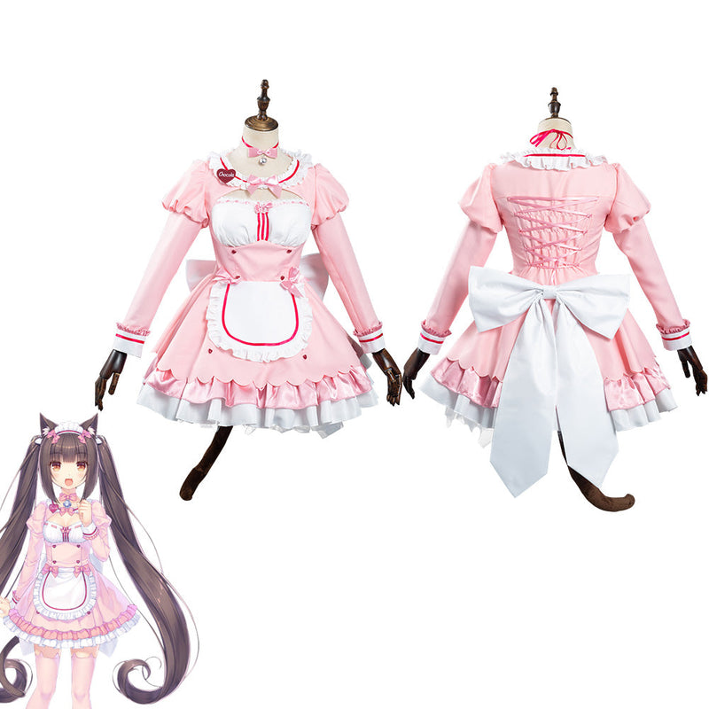 Nekopara Chocola/Vanilla Maid Dress Outfits Halloween Carnival Suit Cosplay Costume