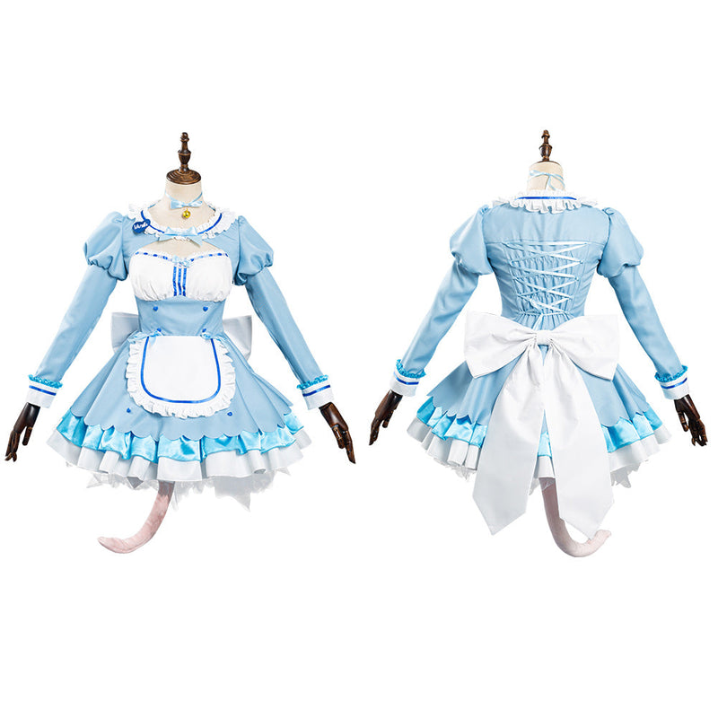 Nekopara Chocola/Vanilla Maid Dress Outfit Halloween Carnival Suit Cosplay Costume