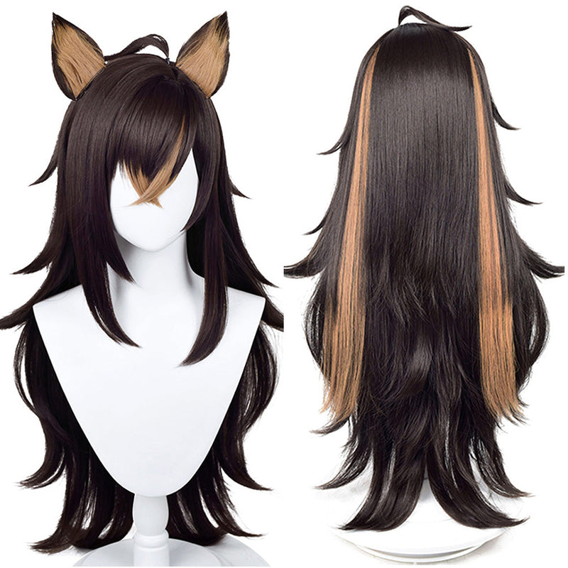 Genshin Impact Dehya Cosplay Wig Heat Resistant Synthetic Hair Carnival Halloween Party Props