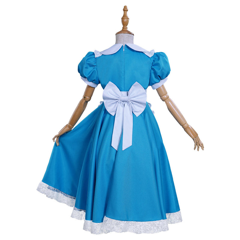 Alice in Wonderland Kids Girls Dress Apron Outfits Halloween Carnival Suit Cosplay Costume