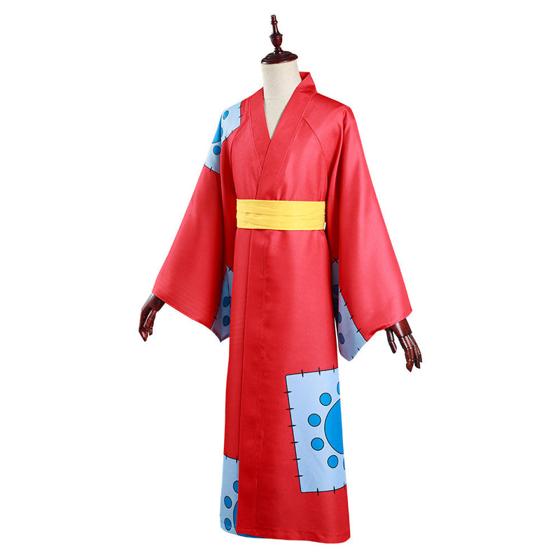 One Piece Wano Country Monkey D. Luffy Kimono Outfits Halloween Carnival Suit Cosplay Costume