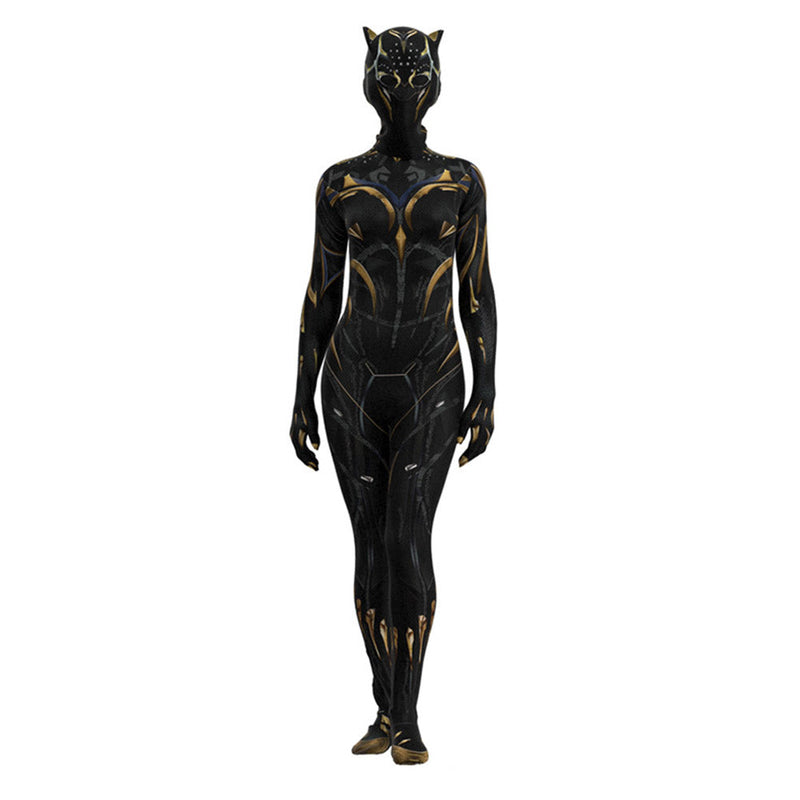 Women Black Panther：Wakanda Forever Cosplay Costume Jumpsuit Outfits Halloween Carnival Suit