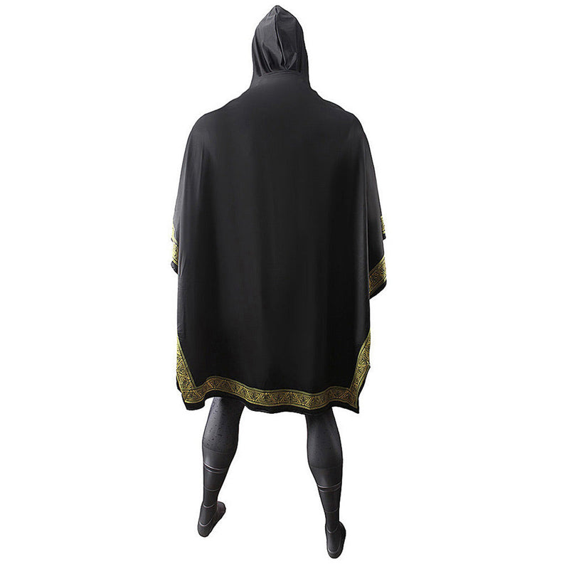 Adult Black Adam Cosplay Costume Outfits Jumpsuit Cloak Halloween Carnival Suit