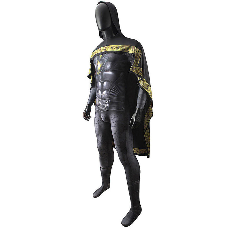 Adult Black Adam Cosplay Costume Outfits Jumpsuit Cloak Halloween Carnival Suit