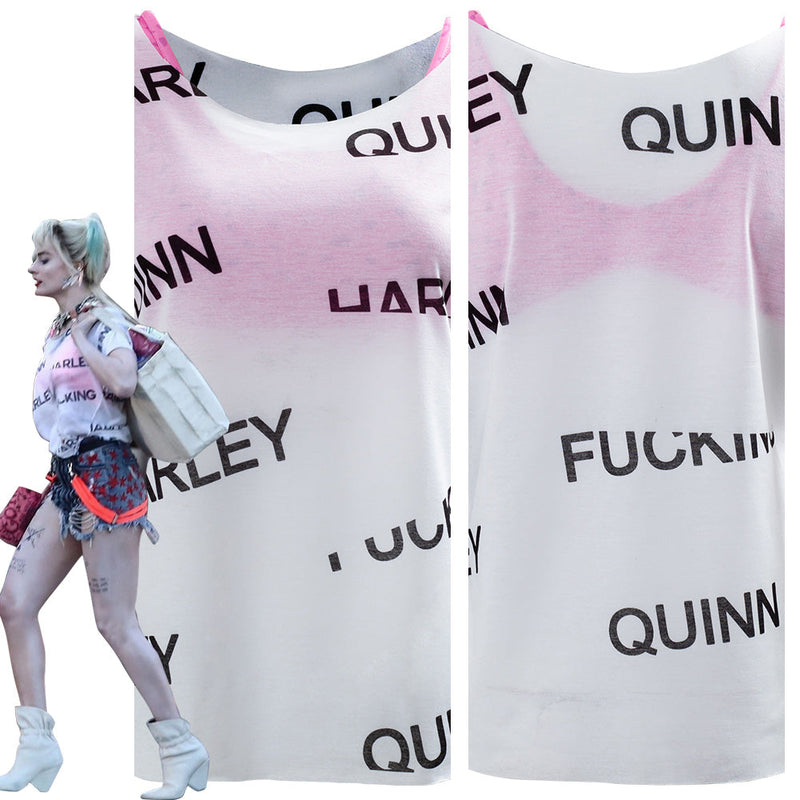 Birds of Prey Harley Quinn Underwear T-shirt Cosplay Costume