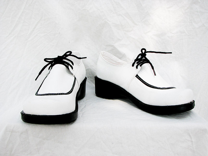 Rosario and Vampire White Cosplay Shoes Custom Made