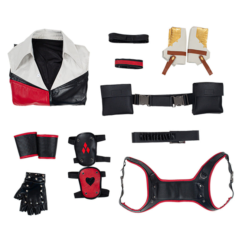 Mortal Kombat 11 Cassie Cage Harley Quinn Skin Halloween Suit Outfit Cosplay Costume