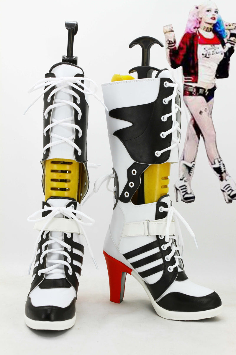 Suicide Squad Harley Quinn Boots High Heel Cosplay Shoes