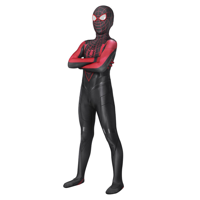 Kids Children Spiderman Miles Morales Cosplay Costume Jumpsuit Outfits Halloween Carnival Suit