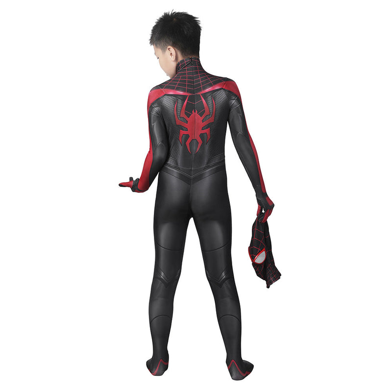 Kids Children Spiderman Miles Morales Cosplay Costume Jumpsuit Outfits Halloween Carnival Suit