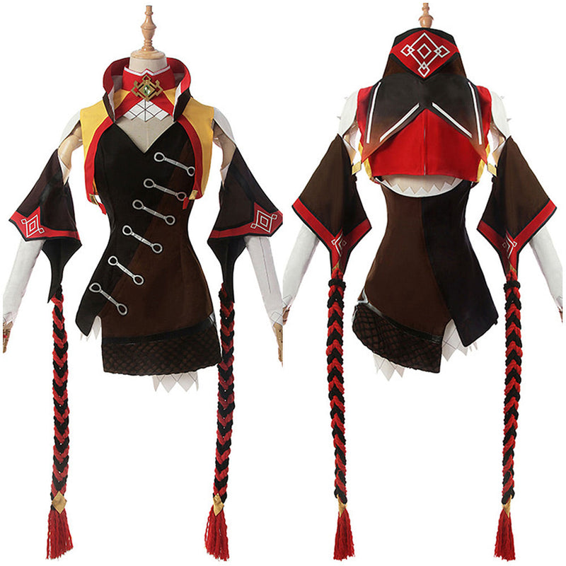 Game Genshin Impact Xinyan Dress Outfits Halloween Carnival Suit Cosplay Costume