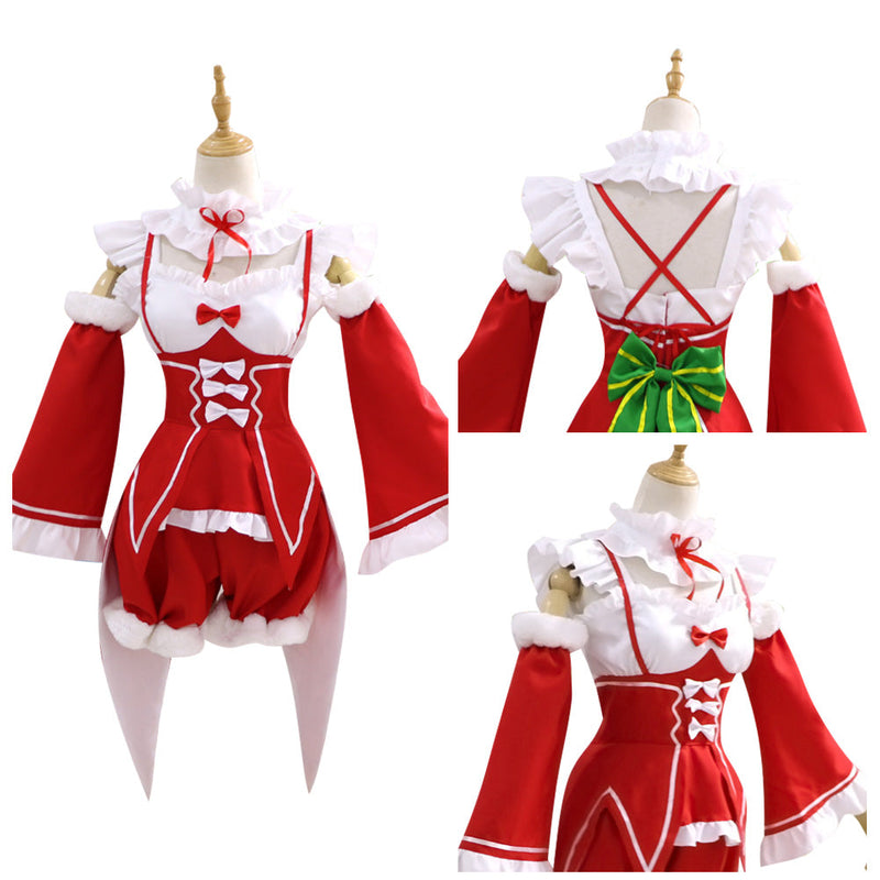 Re:Zero − Starting Life in Another World Ram Cosplay Costume Christmas Dress Outfits Halloween Carnival Suit