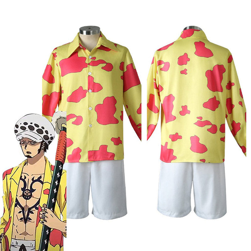 One Piece Film: Red Trafalgar D. Water Law Cosplay Costume Shirt Pants Outfits