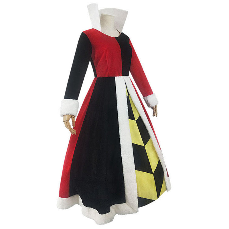 Alice in Wonderland Queen Of Hearts Cosplay Costume Dress Outfits Halloween Carnival Suit