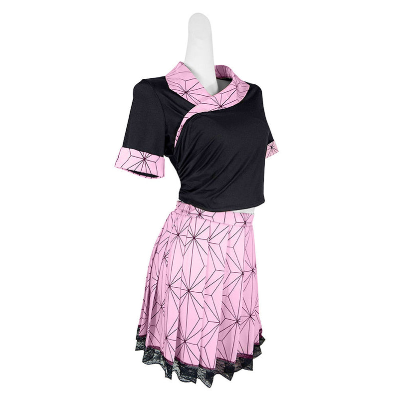 Demon Slayer Kamado Nezuko Cosplay Costume JK Maid Dress Outfits