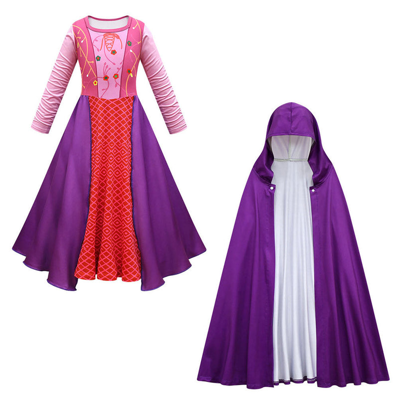 Hocus Pocus Sarah Sanderson Cosplay Costume Dress Halloween Carnival Suit